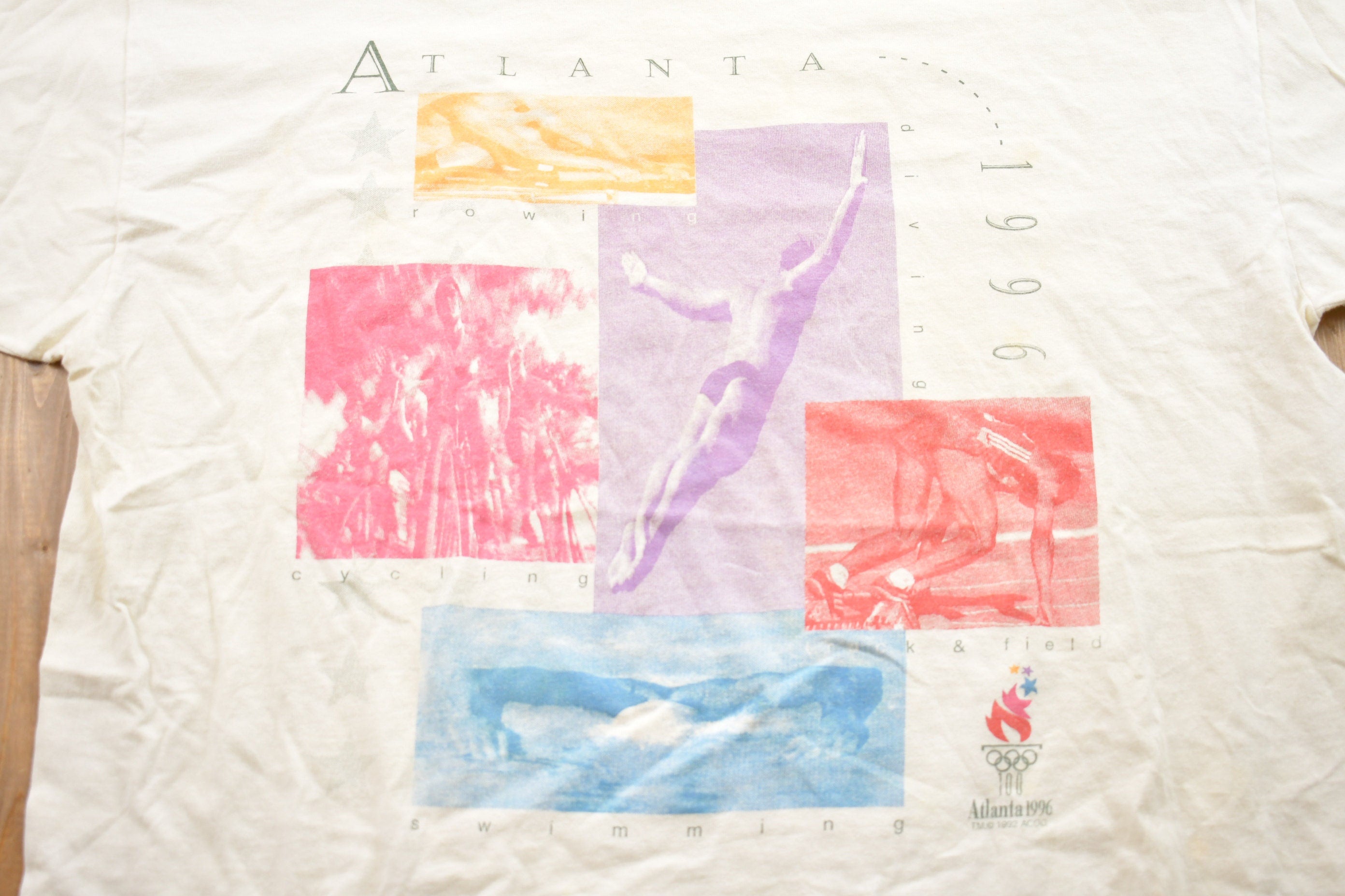 Vintage 1996 Atlanta Olympics USA High Diving T-Shirt