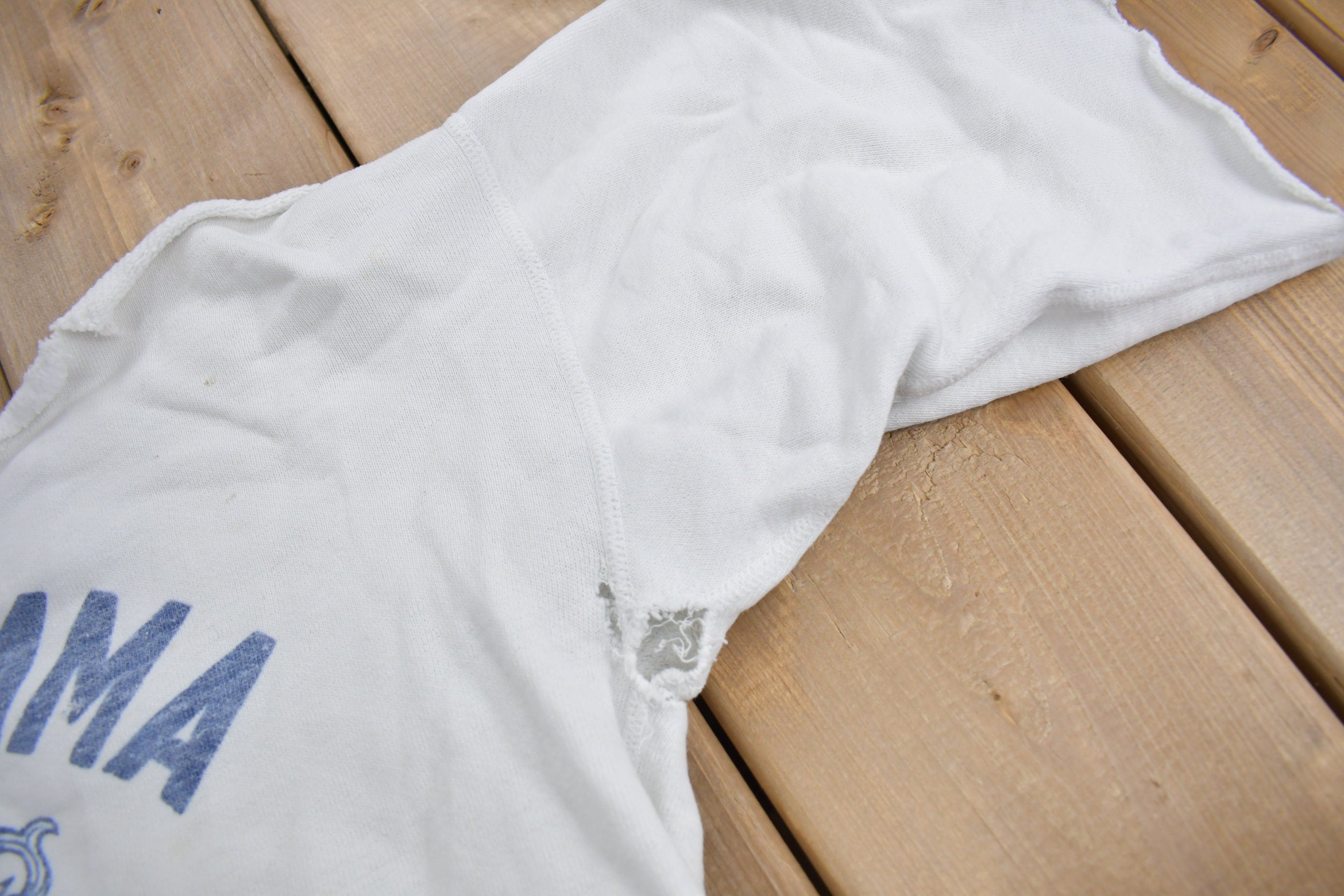 Vintage 1950s PSI Gamma Thrashed Collegiate Crewneck