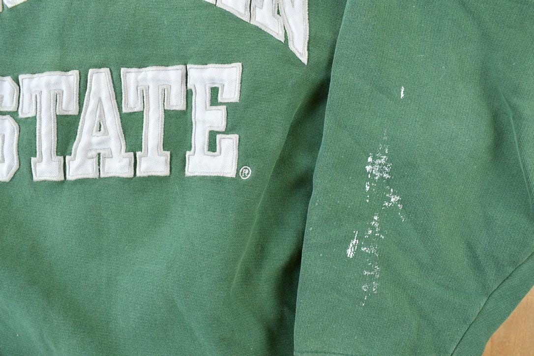 Vintage 1990s Michigan State Steve And Barry's University Collegiate Cross Grain Crew neck