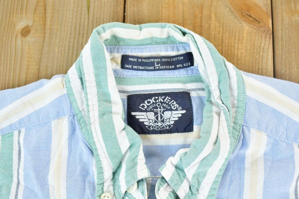 Vintage 1990s Dockers Plaid Button Up Shirt