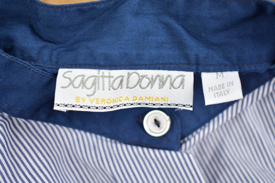 Vintage 1990s Mandarin Collar Button Up Short Sleeve Shirt