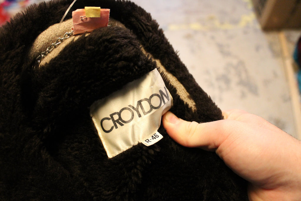 Vintage 1980s Fur Collar Winter Jacket