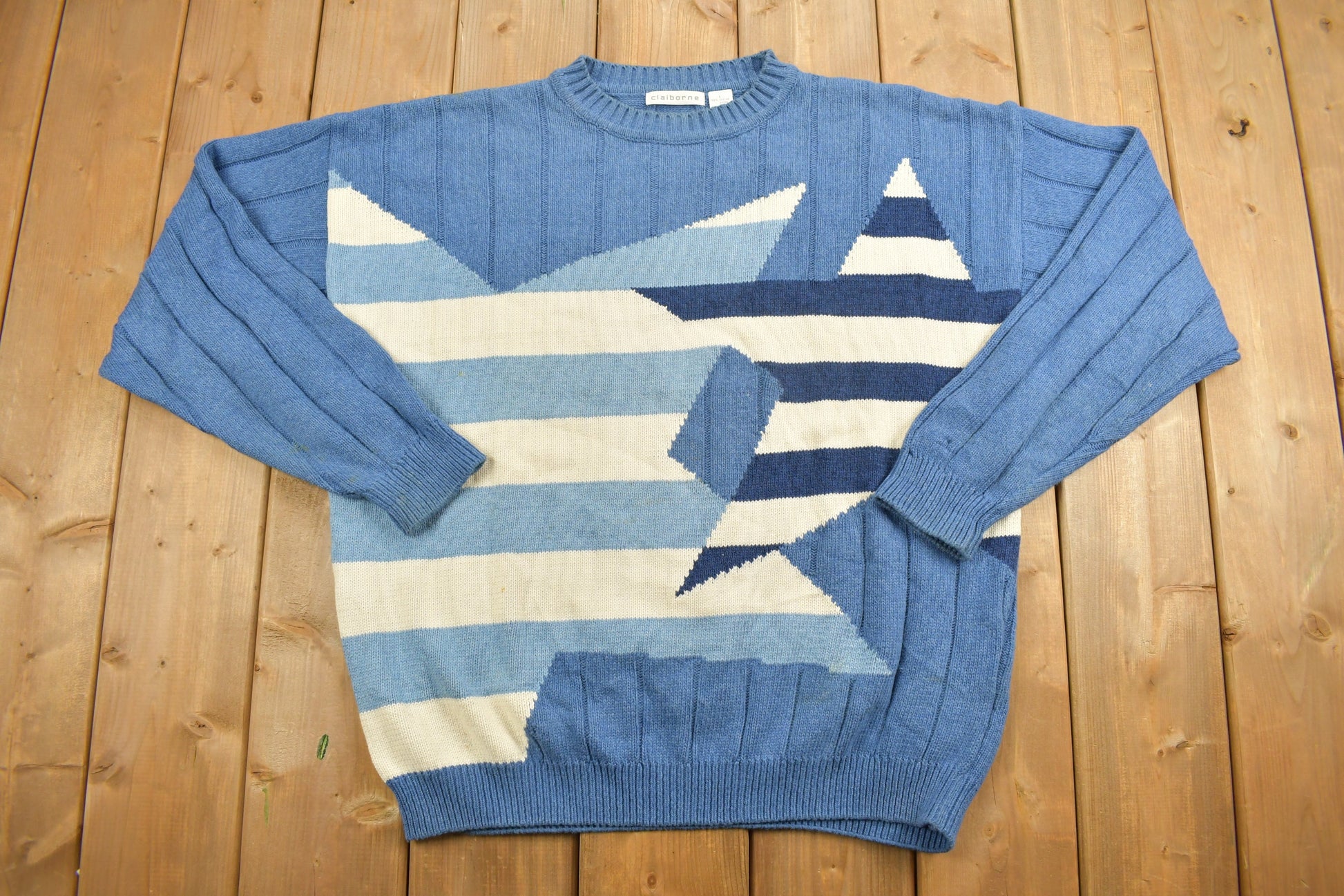 Vintage 1990s Caliborne Knitted Crewneck Sweater