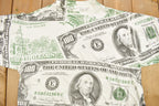 Vintage 1990 100 Dollar Bill All Over Print Graphic T Shirt