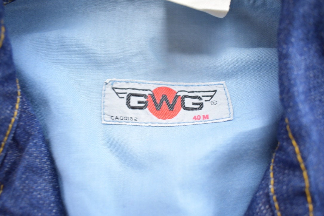 Vintage 1970s GWG Western Denim Jean Jacket Deadstock