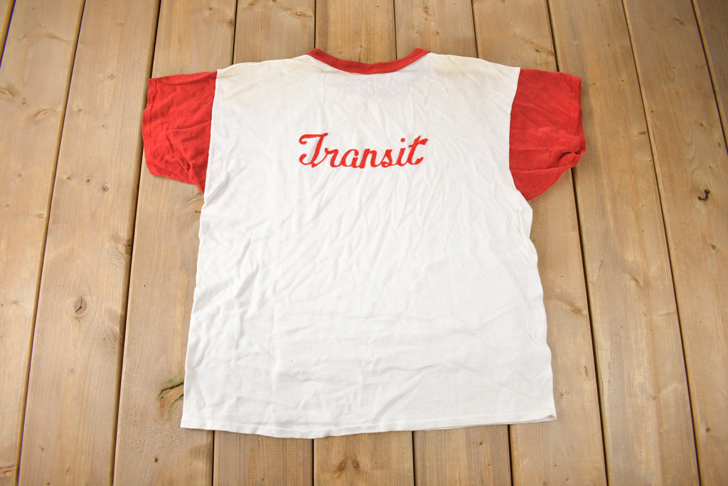 Vintage 1990s Chain Stitched Transit T Shirt Made In USA Size Medium