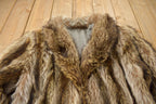 Vintage 1970s Brown Racoon Fur Coat