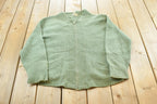 Vintage 1960s Pilgrim Sears Roebuck Wool Knit Zip Up Cardigan Sweater Womens Large /