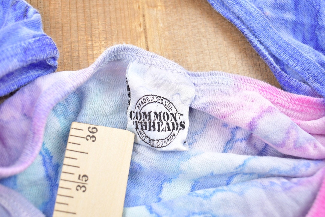 Vintage 1990s Common Threads All Over Print Tie Dye Tank Top