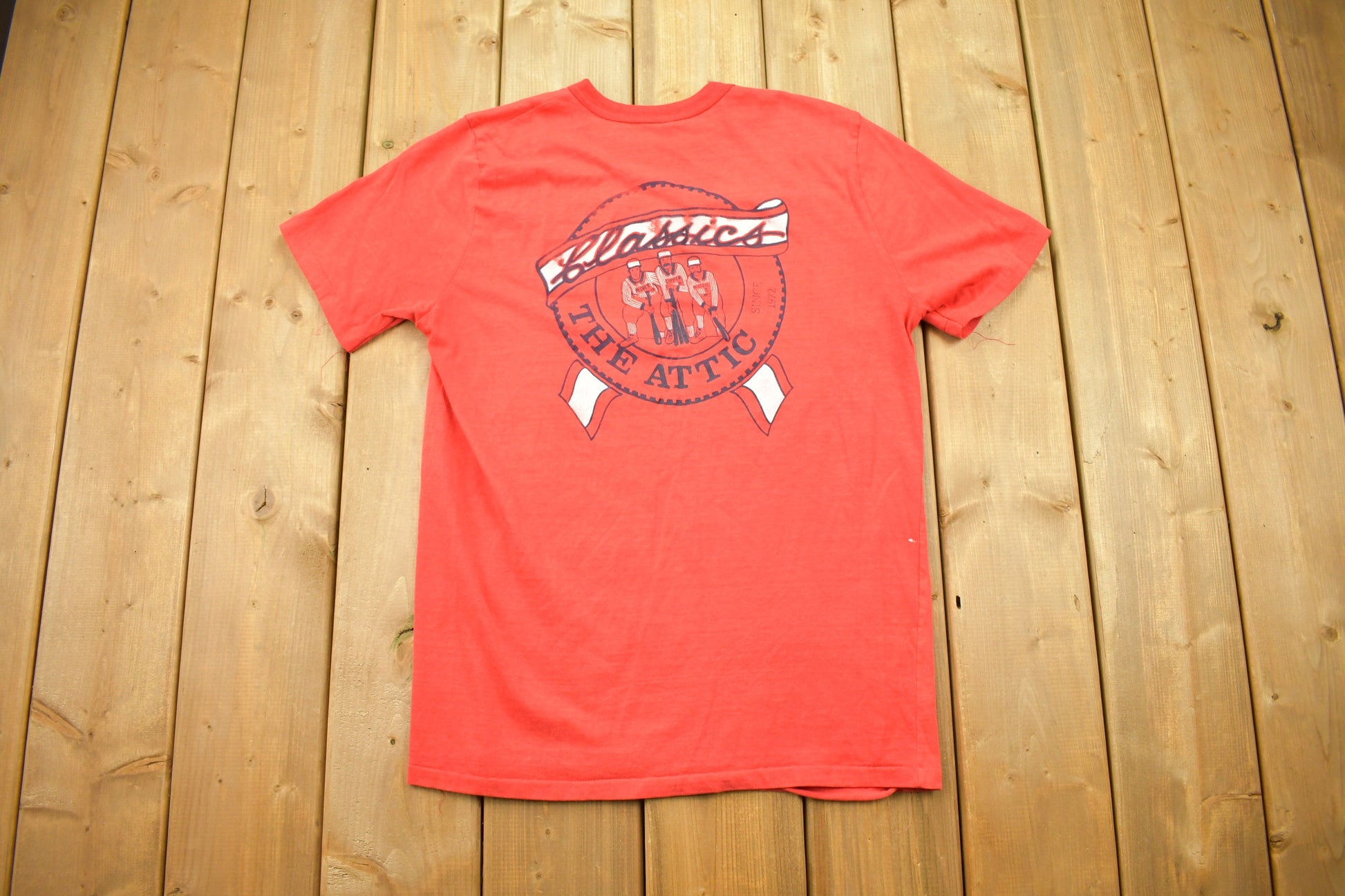 Vintage 1980s The Attic Classics Graphic T-Shirt / Baseball / Single Stitch / Streetwear Fashion / Made in USA