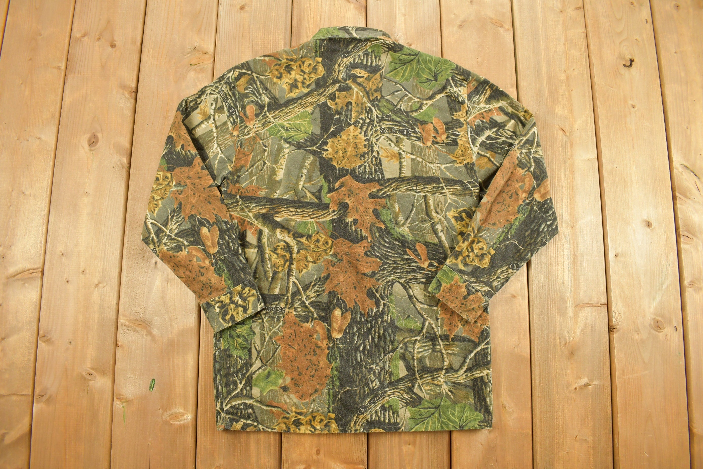 Vintage 1990s Cabela's For Kids Tree Camouflage Button Up Shirt