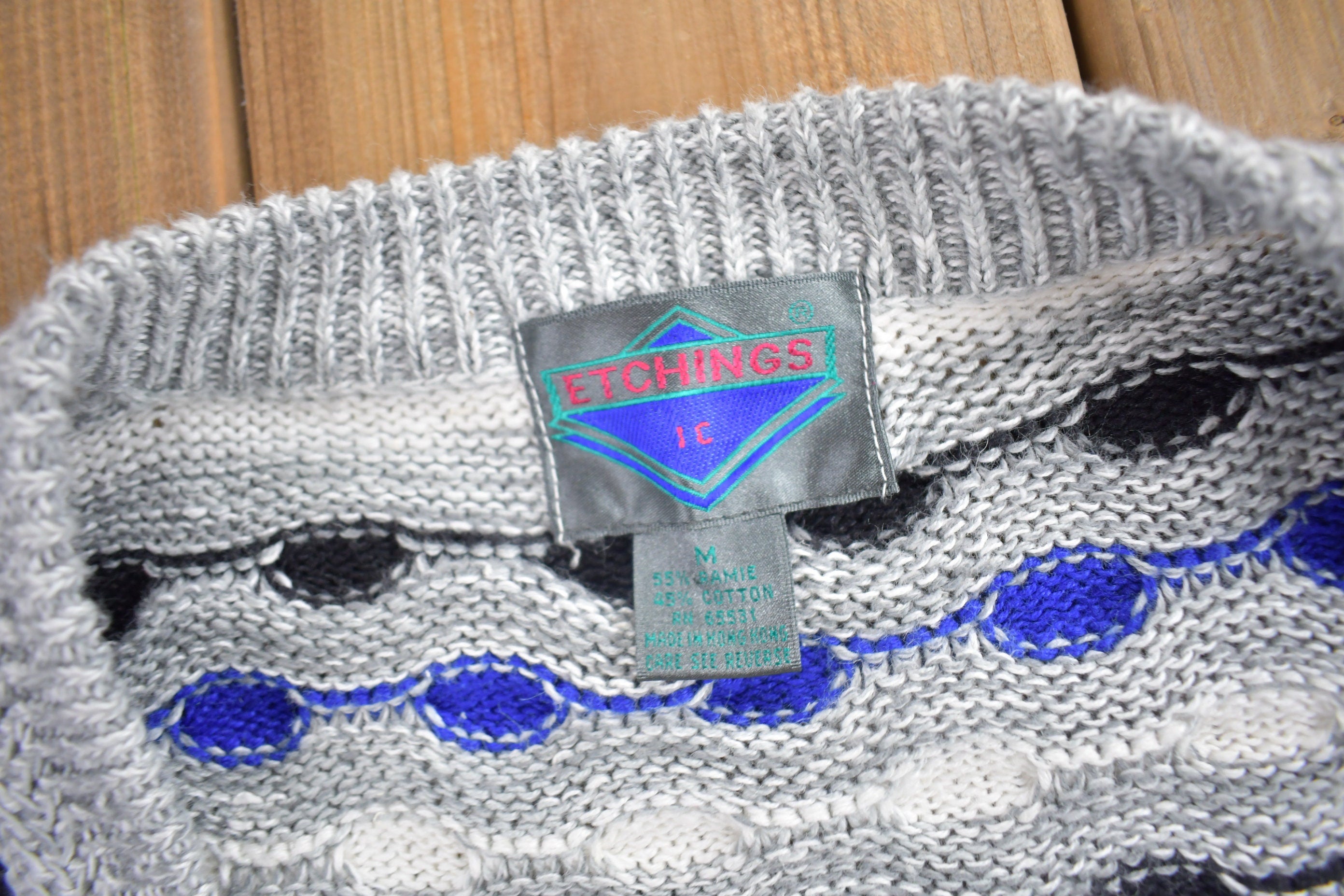 Vintage 1990s Etchings Knit Cardigan Sweater