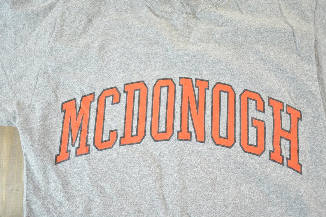 Vintage 1990s Mcdonogh The Cotton Exchange University Collegiate Heavyweight T-Shirt
