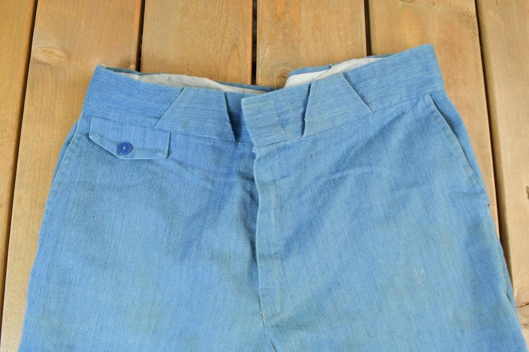 Vintage 1960s Blue Bell Bottom Pants  Made in USA  American Vintage  Workwear  Streetwear  Vintage Pants