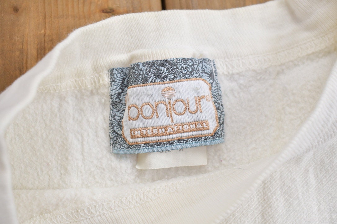 Vintage 1990s Bonjour Cute Crewneck Sweater