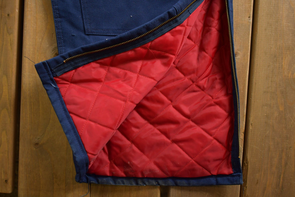 Vintage 1980s Carhartt Blue Canvas Double Knee Overalls