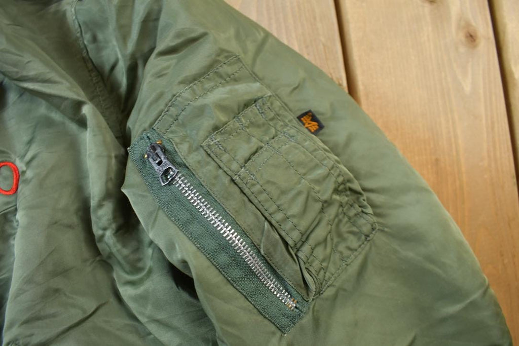 Vintage 1990s Alpha Industries Reversible Military Flyers Jacket