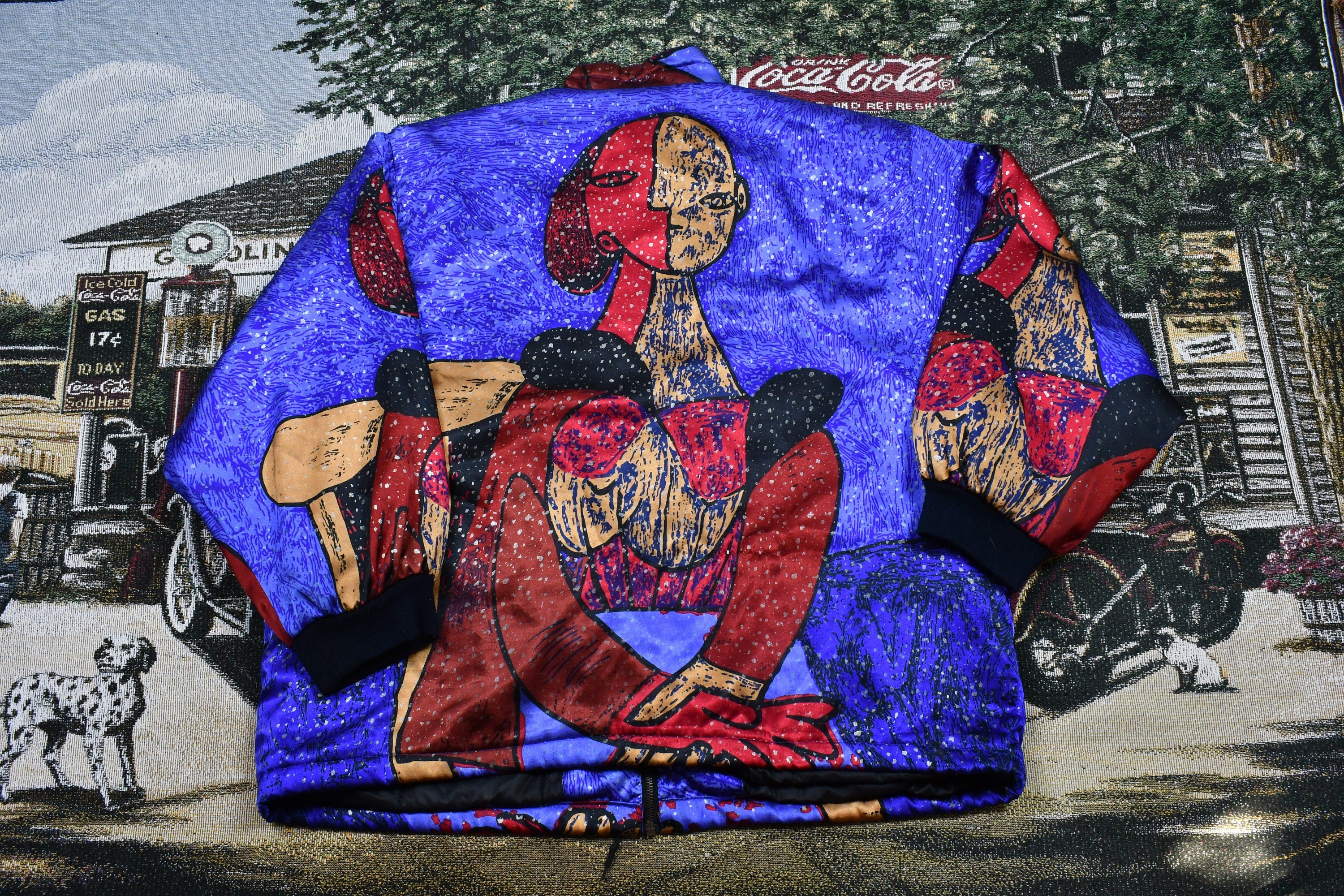 Vintage 1990s Maggie Lawrence All Over Print Full Zip Windbreaker