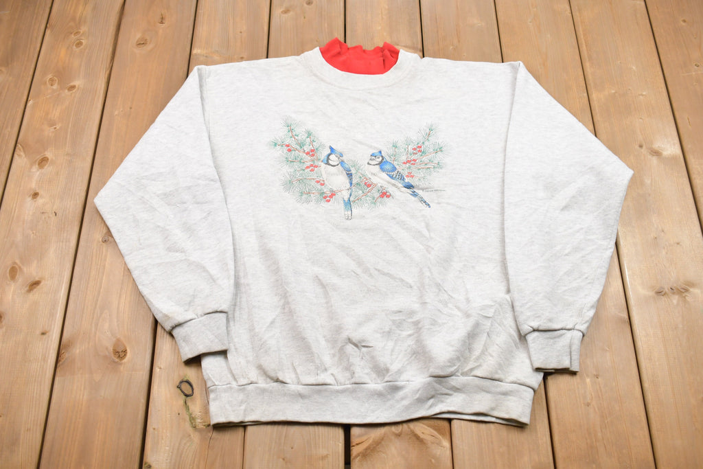 Vintage 1990s J. Macinally Crewneck Blue Jay Sweatshirt