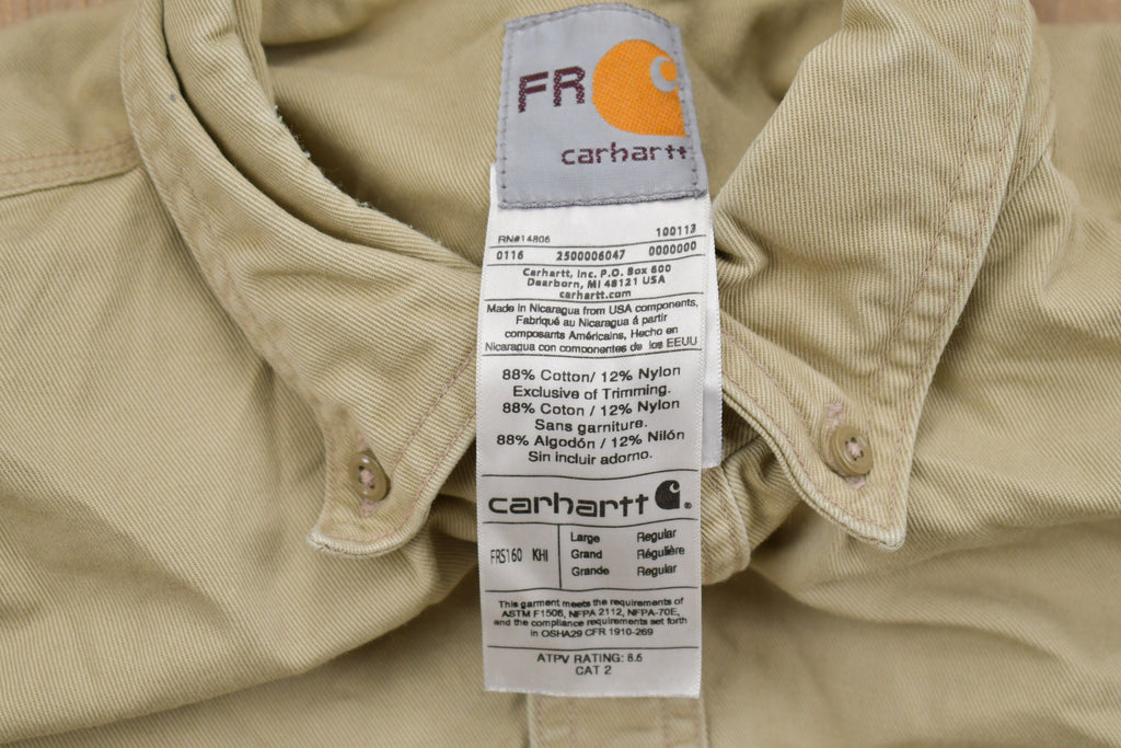 Vintage Y2K Carhartt Flame Resistant Button Up Shirt