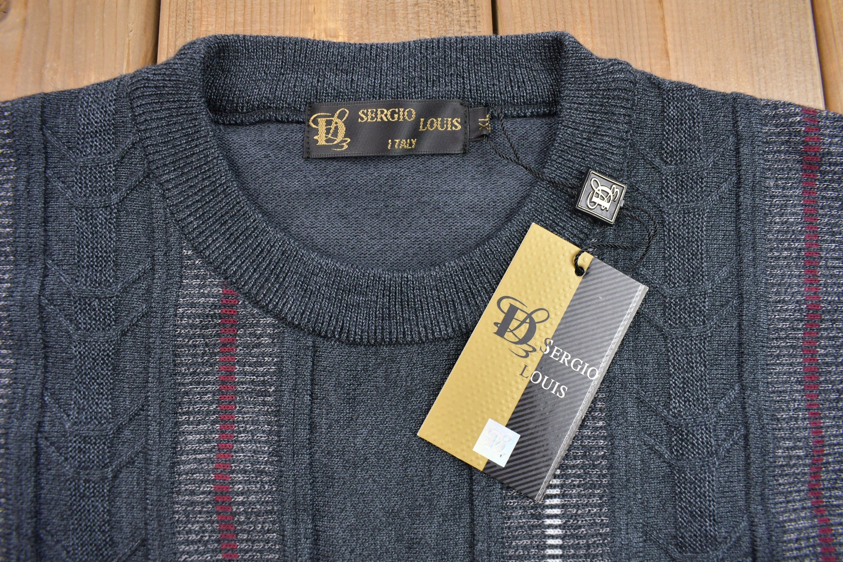 Vintage 1990s Bramd New Italian Knit Crewneck Sweater