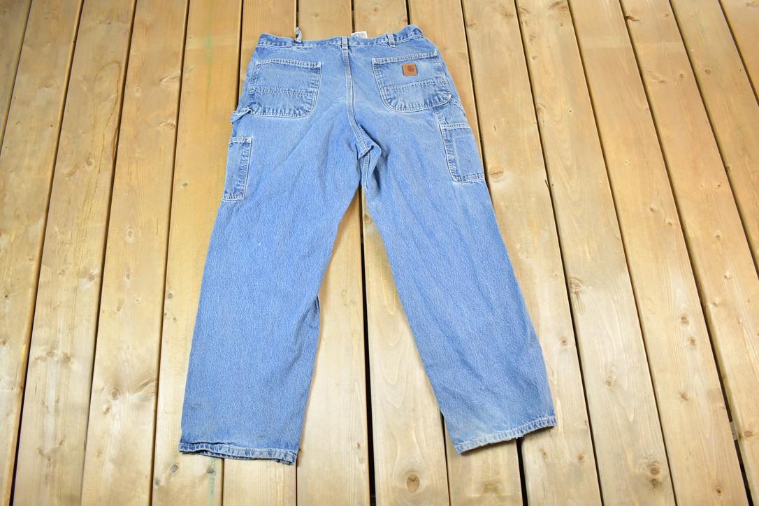 Vintage 1990s Carhartt Denim Work Jeans Size 36 x 30