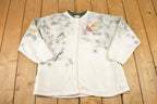Vintage 1990s AOP Bird Brain Double Collar Souvenir Crewneck Sweatshirt Womens XL