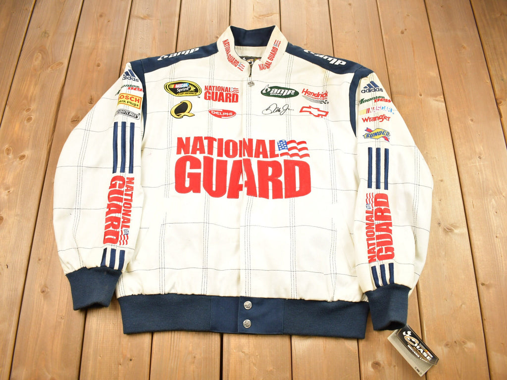 Vintage Y2K Dale Earnhardt Jr Nascar Racing Patchwork Jacket by Chase Authentics