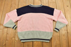 Vintage 1990s Y.C.C. Football Knit Crewneck Sweatshirt