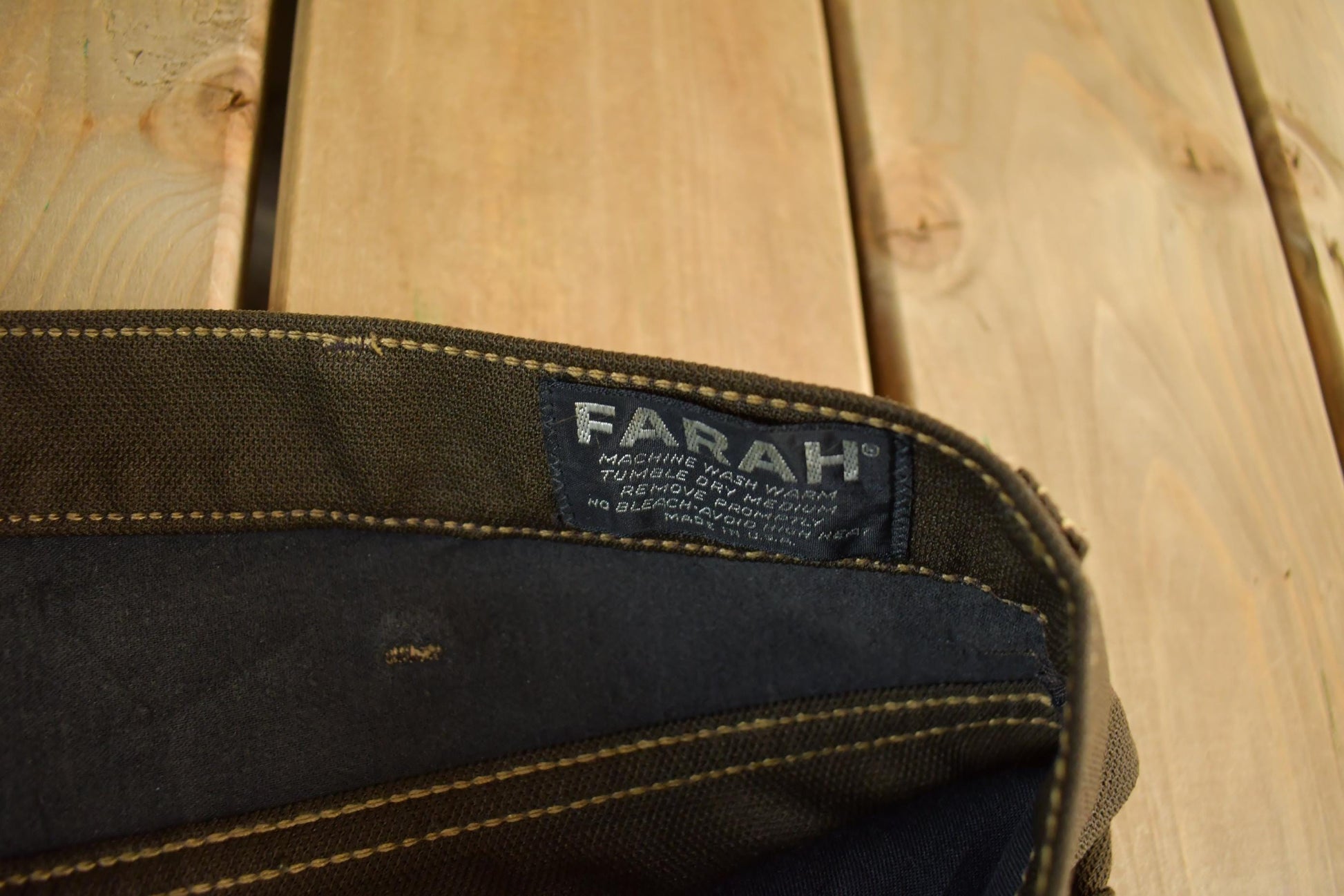 Vintage 1970s Farah Bell Bottom Corduroy Flare Pants Adult Size 34 x 32