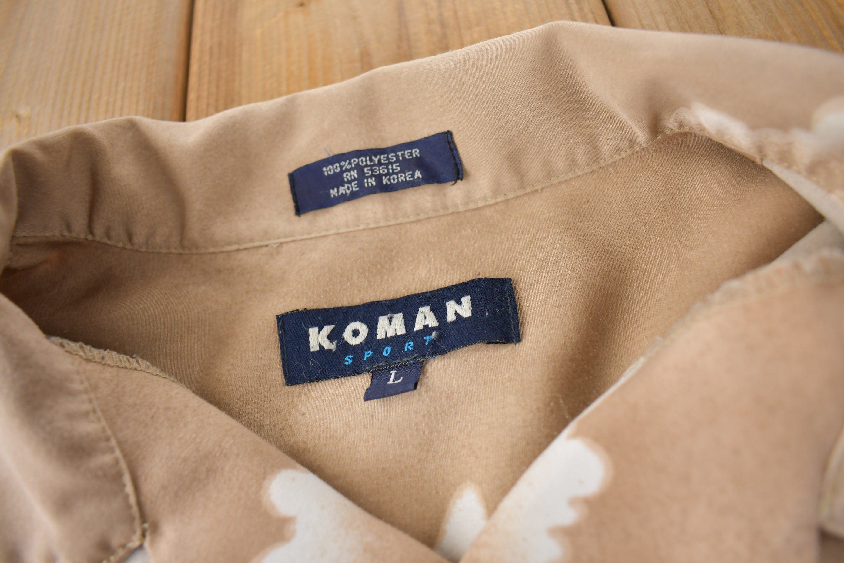 Vintage 1990s Koman Sport Sailboat Theme All Over Print Button Up Shirt Size L