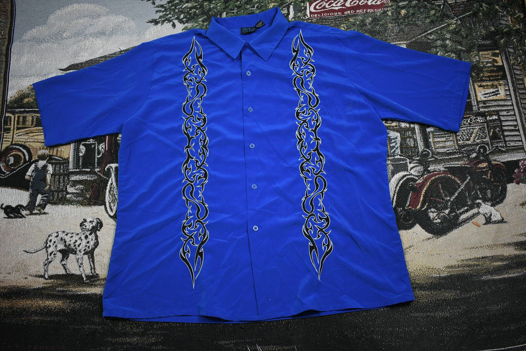 Vintage 1990s Abstract Pattern Button Up T-Shirt