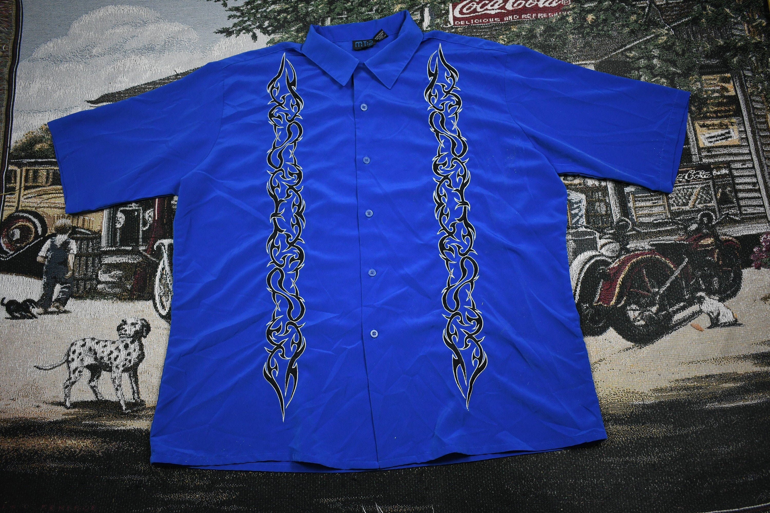 Vintage 1990s Abstract Pattern Button Up T-Shirt