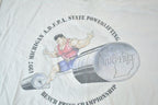 Vintage 1990s State Powerlifting Drug Free Souvenir T-Shirt Men's L