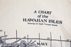 Vintage 1990s Chart Of The Hawaiian Isles Souvenir Crewneck Sweatshirt Mens S