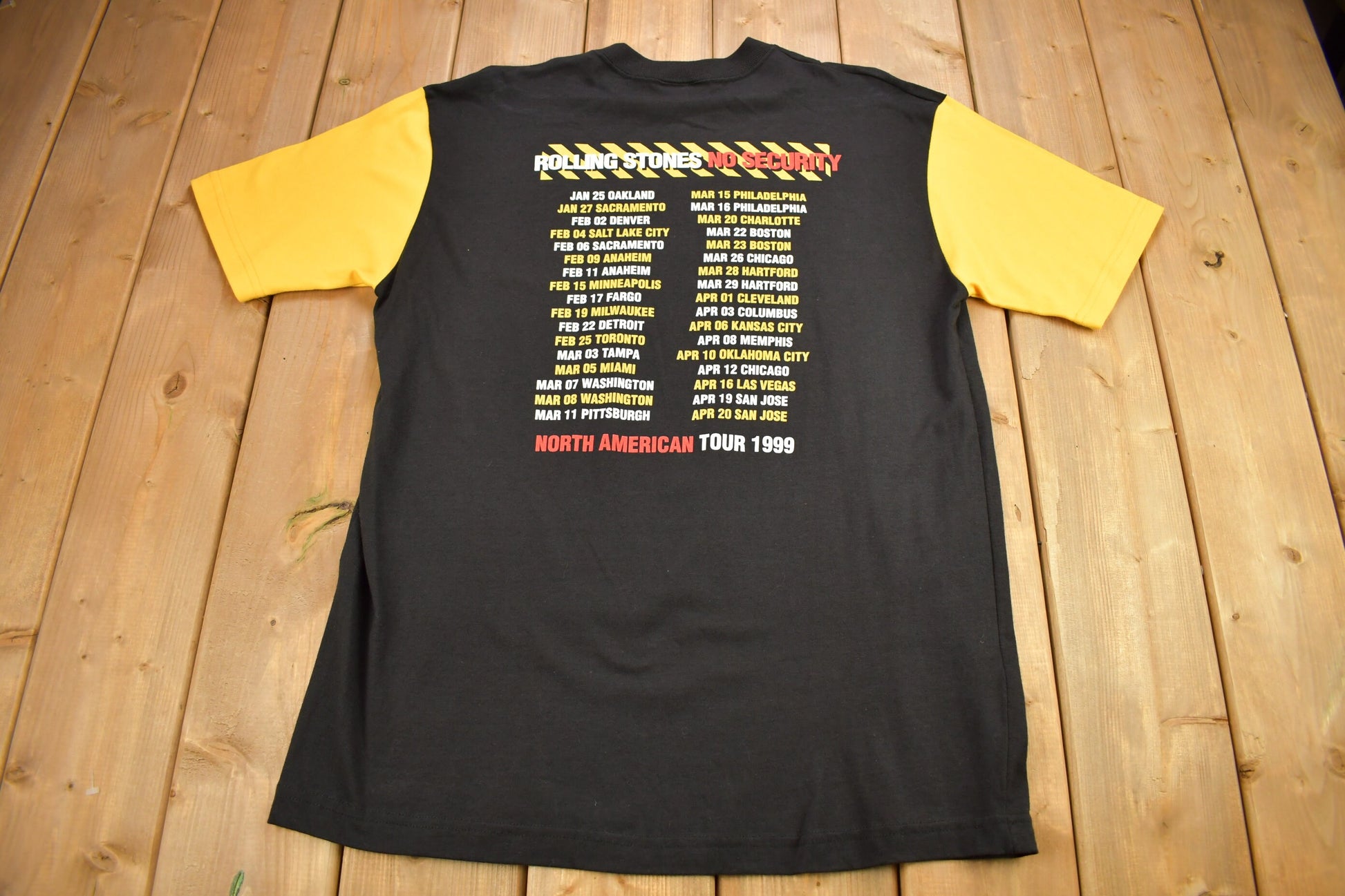 Vintage 1999 The Rolling Stones No Security Tour Band T-shirt