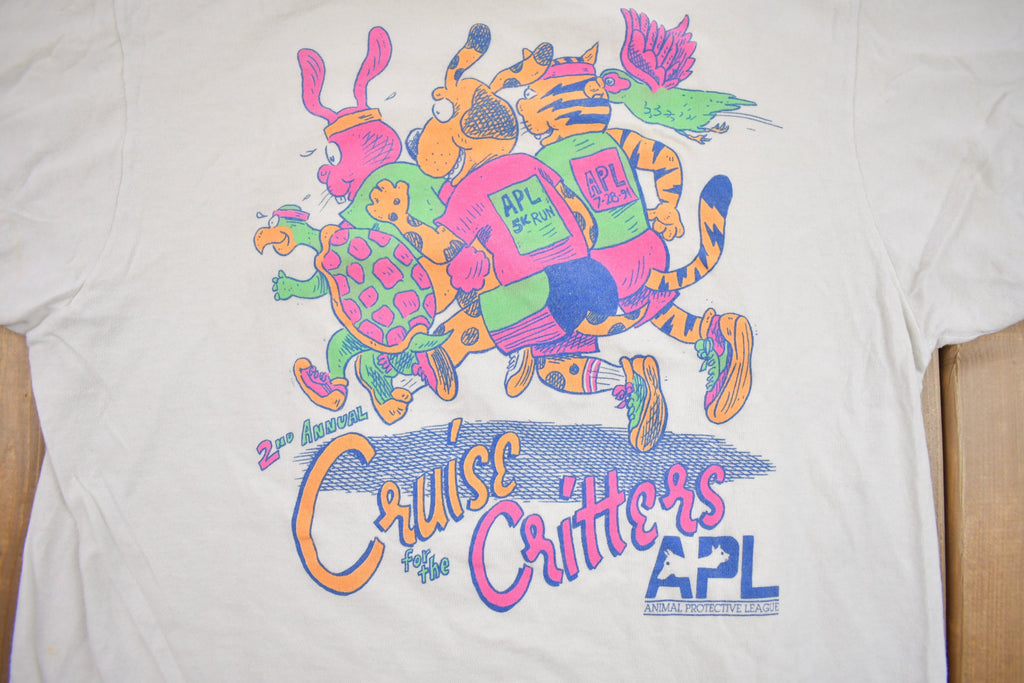 Vintage 1990s Animal Protective League Graphic T Shirt