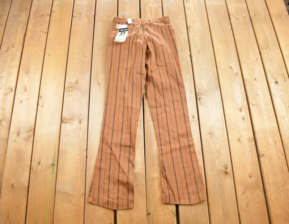 Vintage 1970s Top Gun Bootlegger Striped Pants Size 28x33