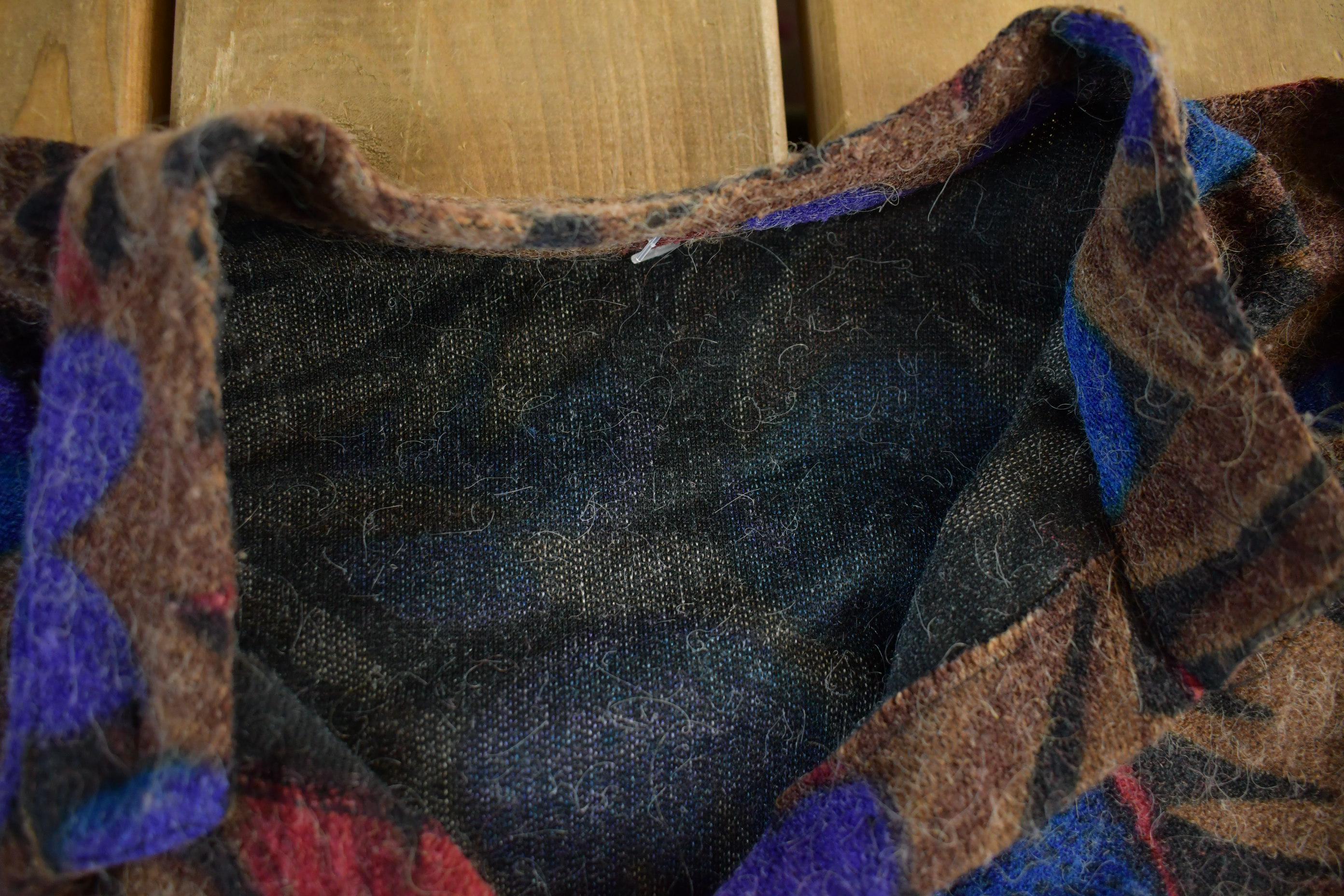 Vintage 1990s All Over Pattern Mohair Knit Sweater Women's Medium