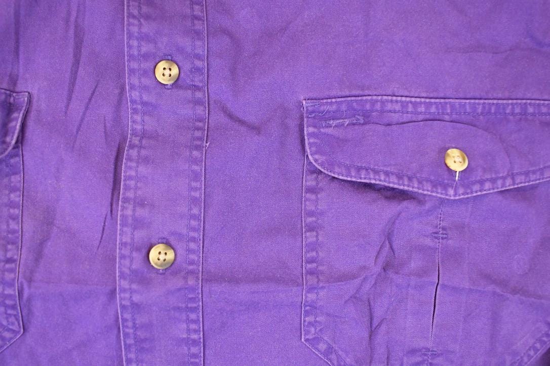 Vintage 1990s Eddie Bauer Rufton Twill Button Up Shirt Men's L