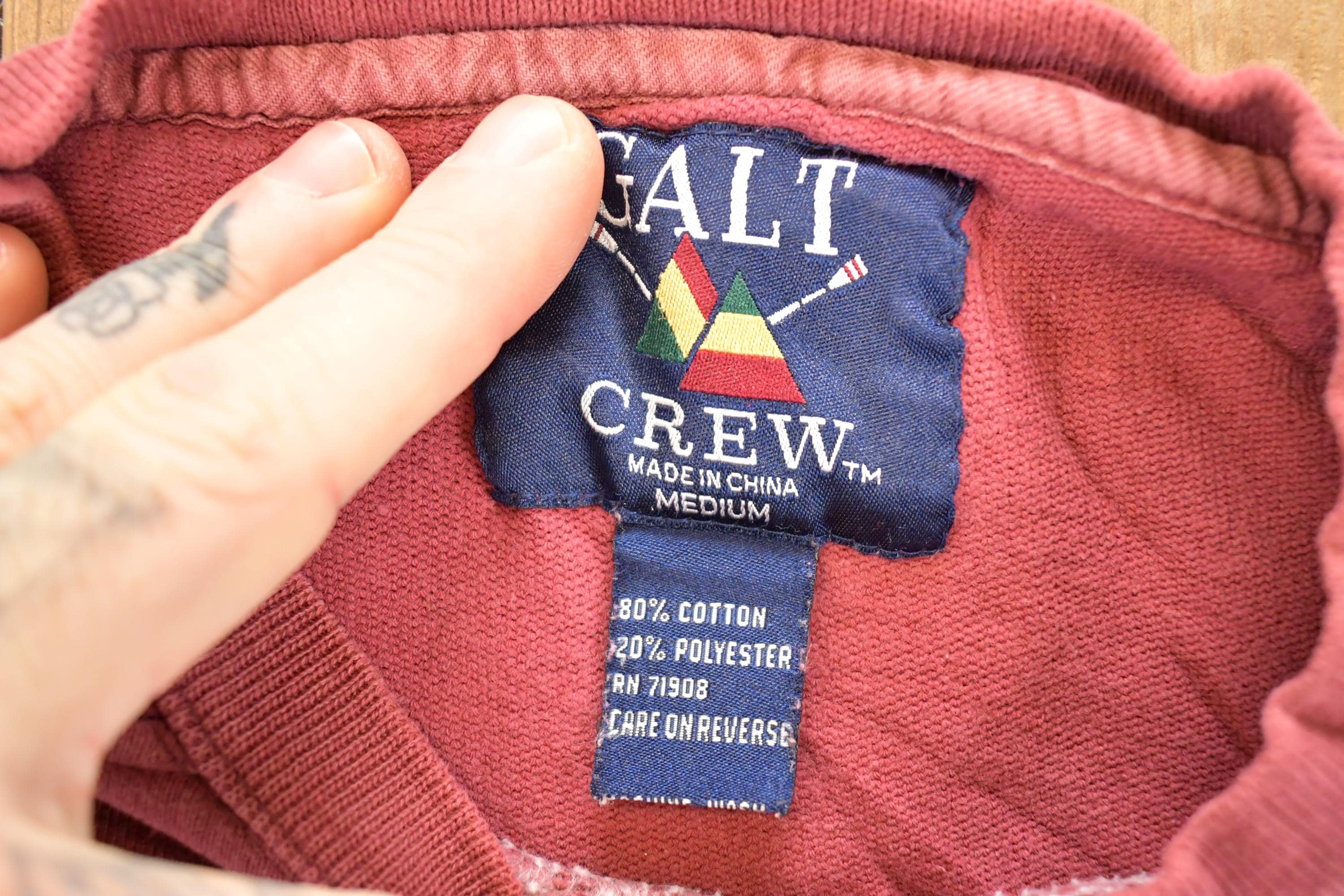 Vintage 1990s Harvard Crimson University Crewneck Sweater Men's L