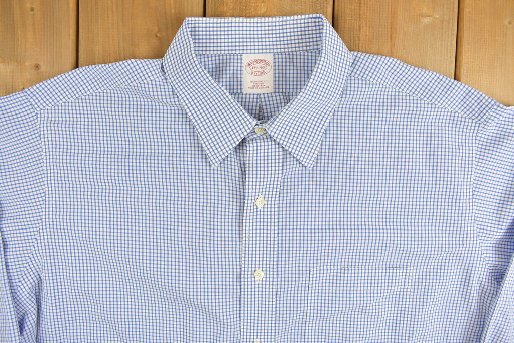 Vintage 1990s Brooks Brothers Check Button Up Shirt