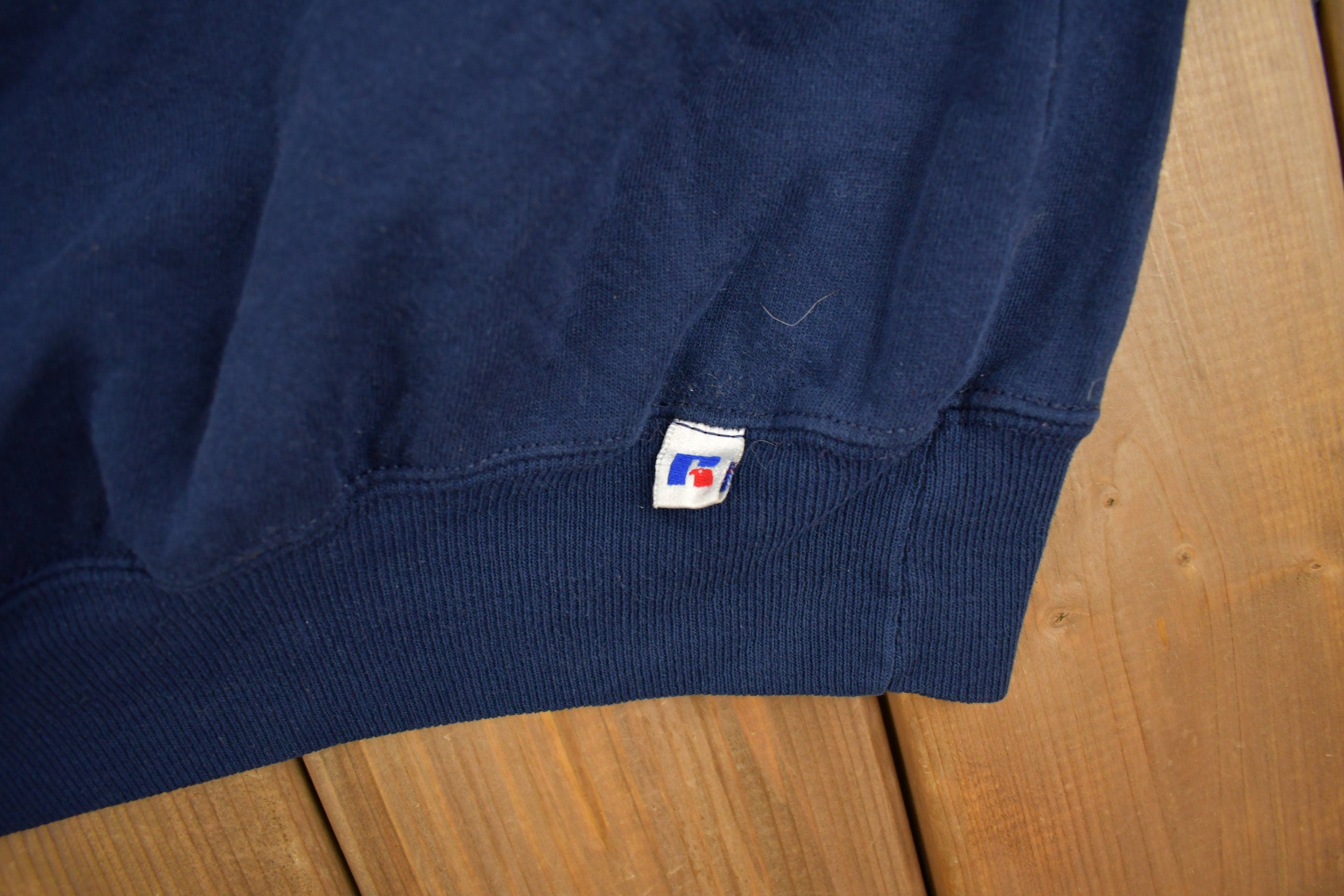 Vintage 1990s Russell Athletics Color Block Blank Crewneck Sweatshirt