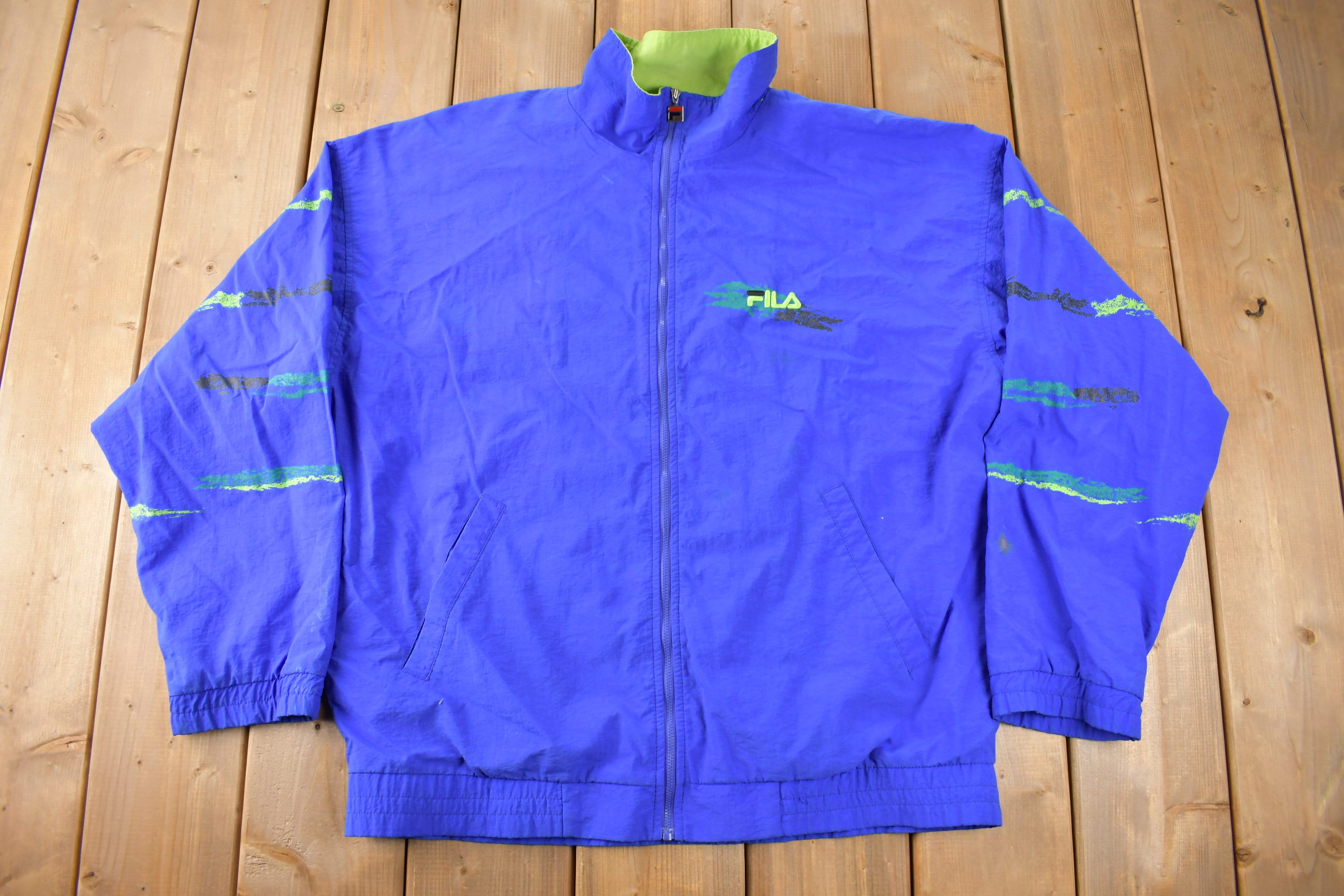 Vintage 1990s Fila Windbreaker Jacket Size 42