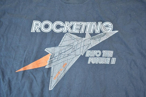 Vintage 90s Rocketing Into The Future T-Shirt - Mens L