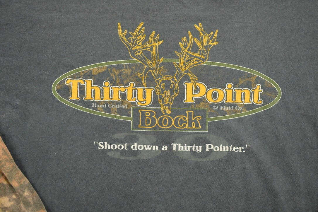 Vintage 1990s Thirty Point Bock Camo Long Sleeve Shirt