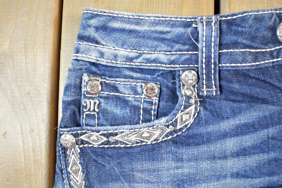 Vintage Y2K Miss Me Denim Jean Shorts Size 28 x 1