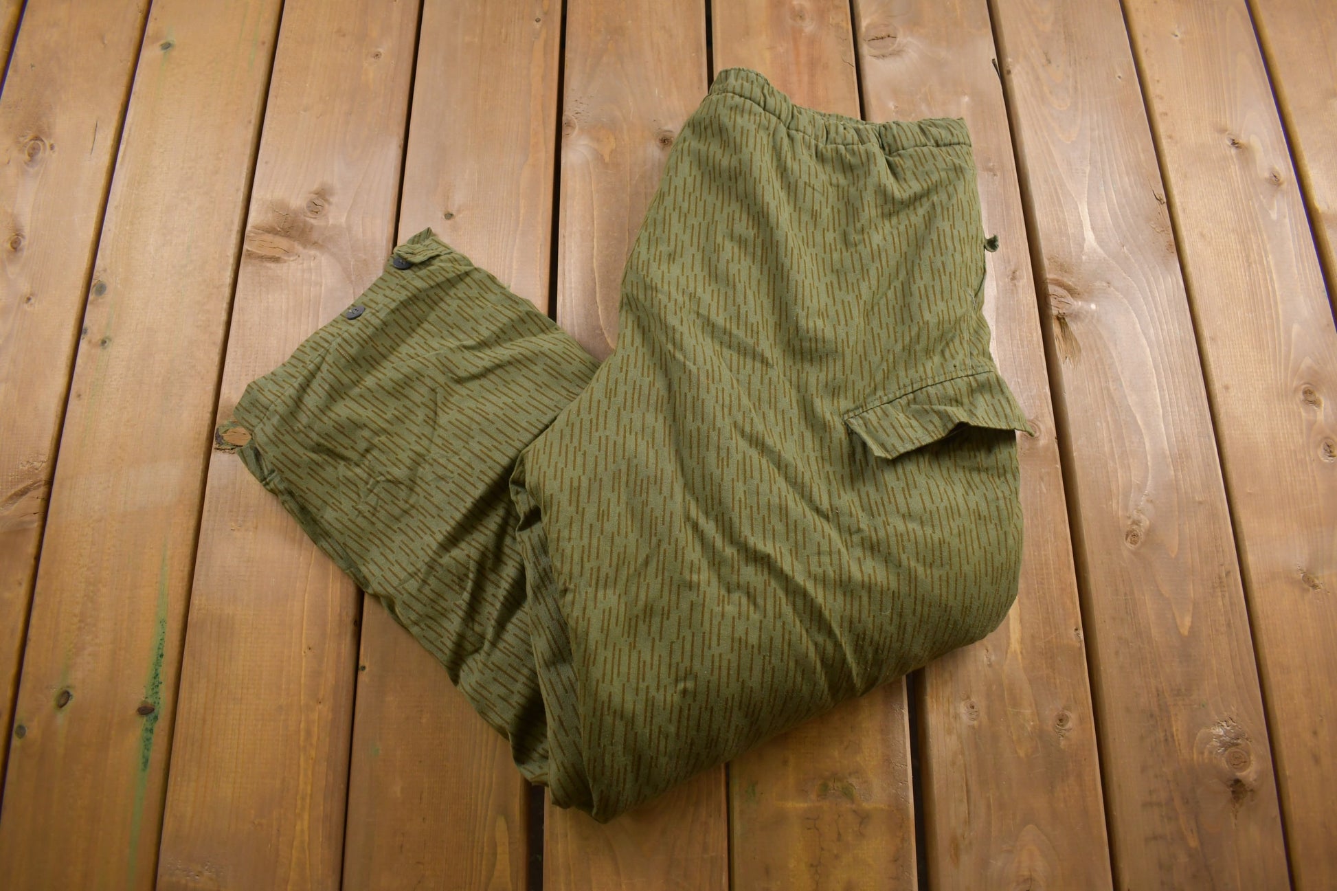 True Vintage 1970s Military Heavyweight Thermal Cargo Pocket Pants 36 x 28