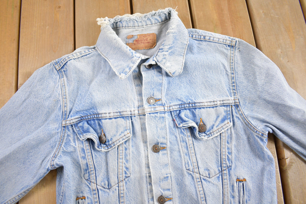 Vintage 1970s Levi's Jean Jacket  Vintage Distressed Denim  Streetwear  Made In USA  Light Wash