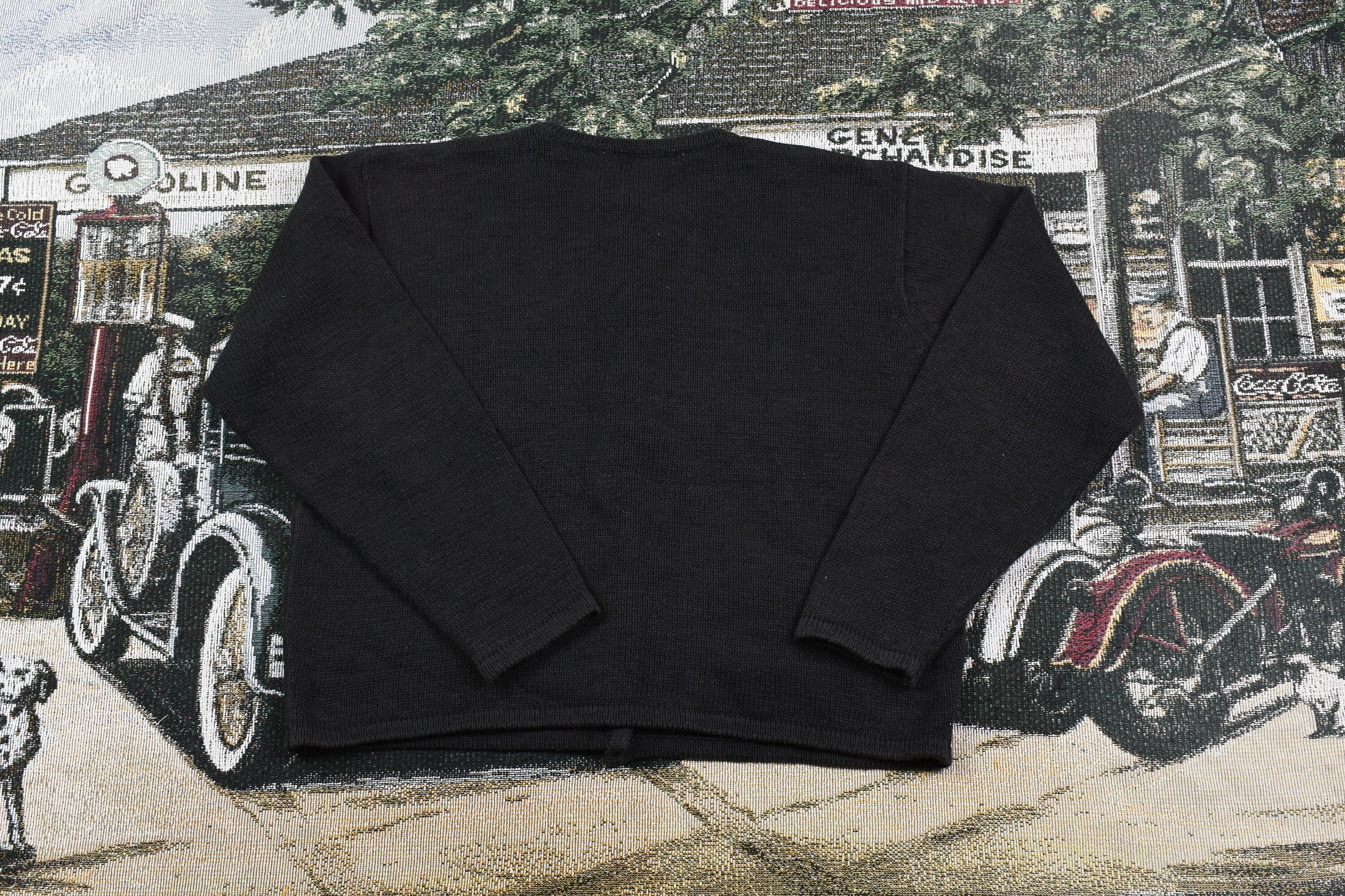 Vintage 1990s Lise J Floral Embroidered Knitted Sweater